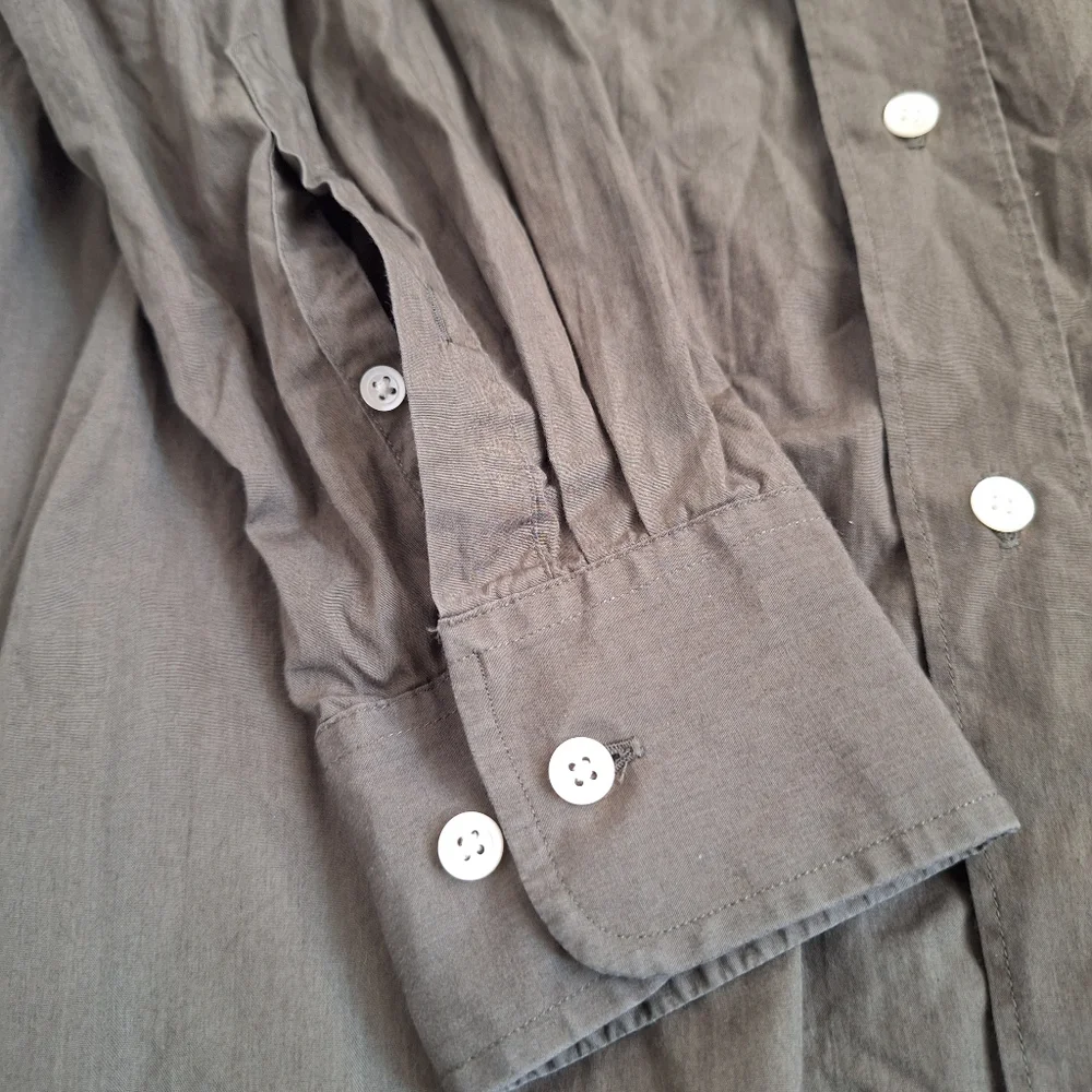 Banana Republic 100% Cotton Dress Shirt Button Down Long Sleeve Olive Mens M